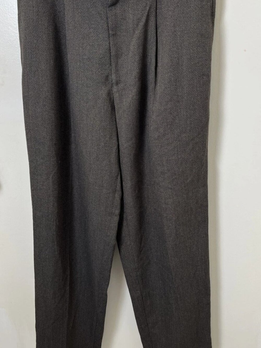 Perry Ellis Portfolio Men’s 34x34 Brown Gray Pleated Cuffed Dress Pants